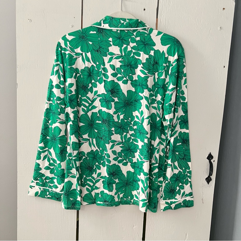 J. Crew Eco dreamiest long-sleeve pajama set in greenhouse floral print Medium - Picture 5 of 15